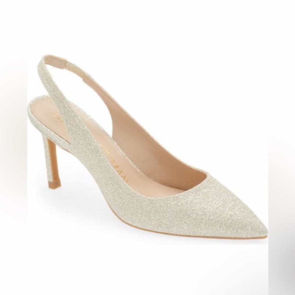 Stuart Weitzman Linsi Pointed-Toe Slingback Pump